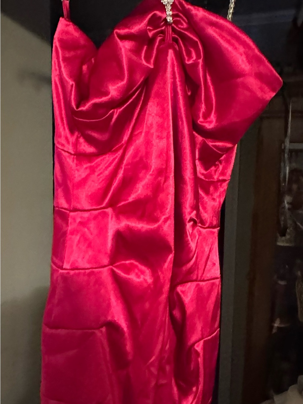 Studio Y Hot Pink Satin Mini Dress Size Small